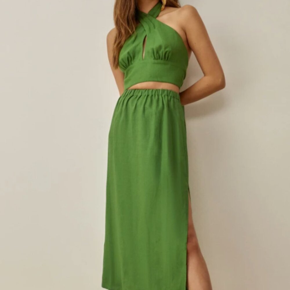 Reformation Tulin Linen 2 Piece Size 8